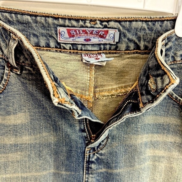 Vintage Y2K Silver Jeans Co. Denim Pencil Skirt Size 10/30 **EUC** - Picture 5 of 10